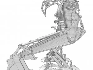 Robot excavator dirty 3D Model