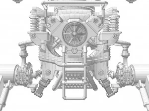 Robot excavator dirty 3D Model