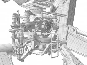 Robot excavator dirty 3D Model