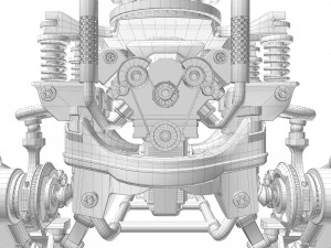 Robot excavator dirty 3D Model