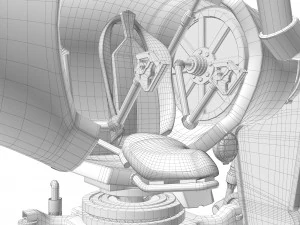 Robot excavator dirty 3D Model