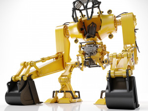 Robot excavator Modello 3D