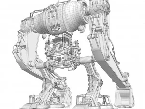 Koparka robota Model 3D