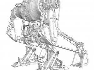 Koparka robota Model 3D