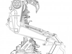 Robot excavator Modello 3D