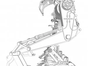 Koparka robota Model 3D