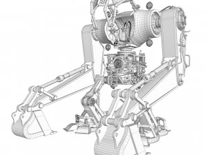 Koparka robota Model 3D