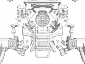 Koparka robota Model 3D