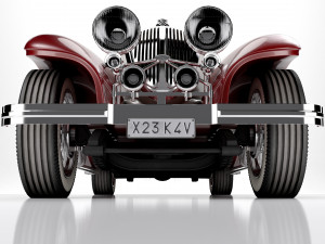 Classic Old Car 3D Model