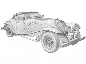 Classic Old Car 3D Model