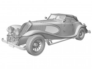 Classic Old Car 3D Model