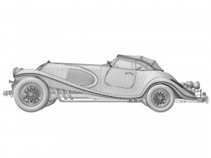 Classic Old Car 3D Model