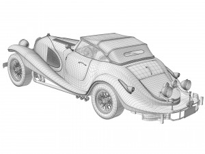 Classic Old Car 3D Model