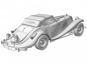 Classic Old Car 3D Model