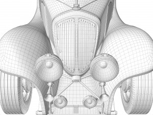 Classic Old Car 3D Model