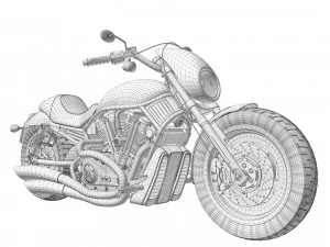 Harley davidson v-rod 3D Model