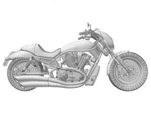Harley davidson v-rod 3D Model
