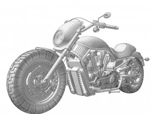 Harley davidson v-rod 3D Model