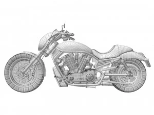 Harley davidson v-rod 3D Model