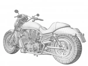 Harley davidson v-rod 3D Model