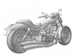 Harley davidson v-rod 3D Model