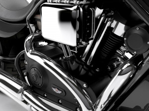 Harley davidson custom Model 3D