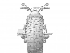 Harley davidson custom Model 3D