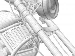 Harley davidson custom Model 3D