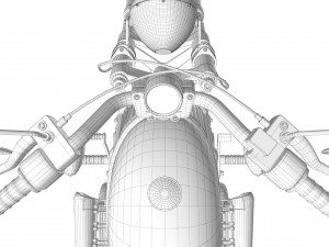 Harley davidson custom Model 3D