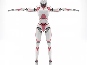Female android 3D Model