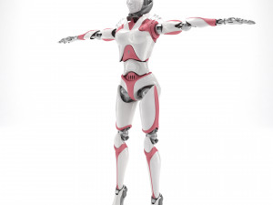 Female android Modelo 3D