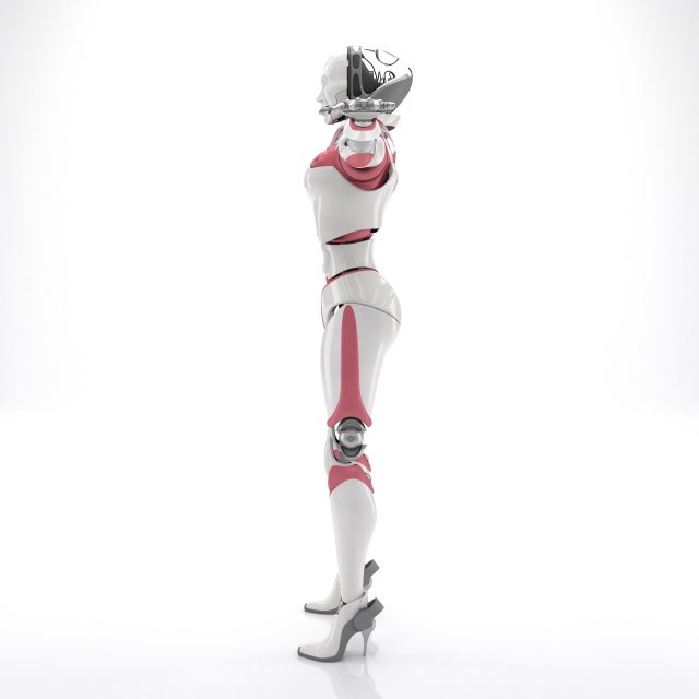 Female Android 3D Модель In Роботы 3DExport