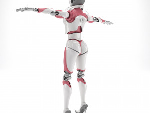 Female android Modelo 3D