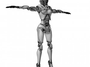 Female android Modelo 3D