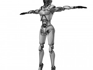 Female android Modelo 3D
