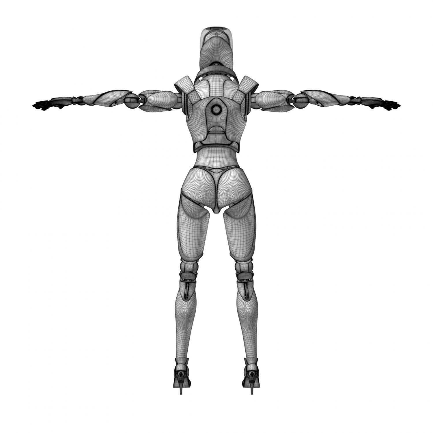 Female Android 3D Модель In Роботы 3DExport