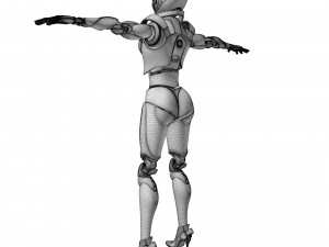 Female android Modelo 3D