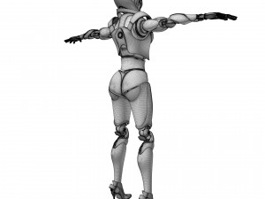 Female android Modelo 3D