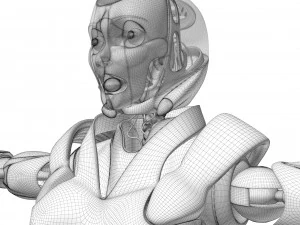 Female android 3D Model