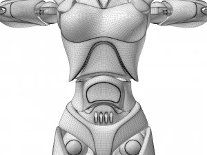 Female android 3D Model