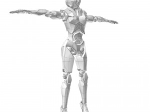 Female android Modelo 3D