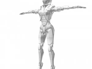 Female android 3D Model