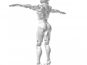 Female android Modelo 3D