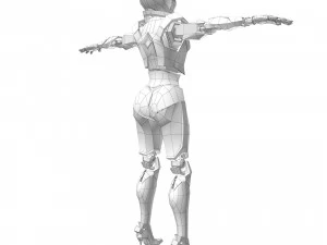 Female android 3D Model