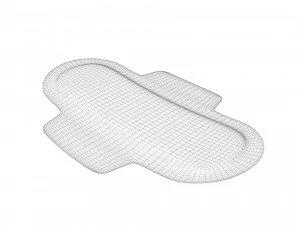 toalla sanitaria Modelo 3D