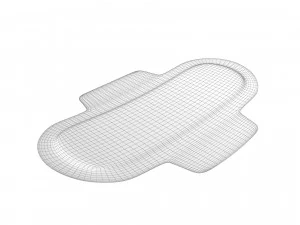 toalla sanitaria Modelo 3D