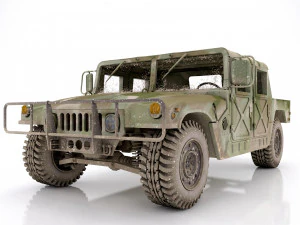 Hummer h1 mimetico militare Modello 3D