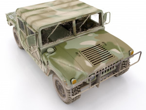 Hummer h1 military camouflage Model 3D