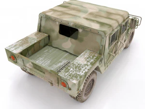 Hummer h1 military camouflage 3D Model