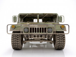 Hummer h1 military camouflage Model 3D